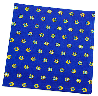 VALDROME Provence print fabric tea towel (Basilic. navy)